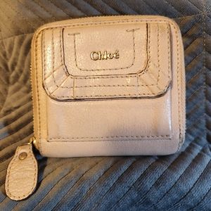 Authentic perfect size Chloé cute leather Rosey tan colored wallet